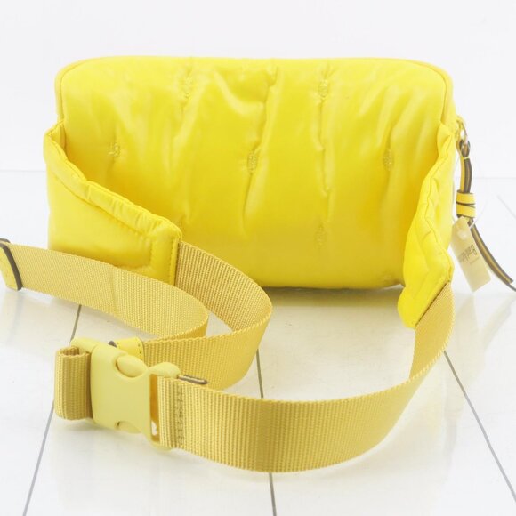 💛 Tory Burch Yellow Quilted Nylon Belt Bag / Fanny Pack - Gently Used - Picture 4 of 10